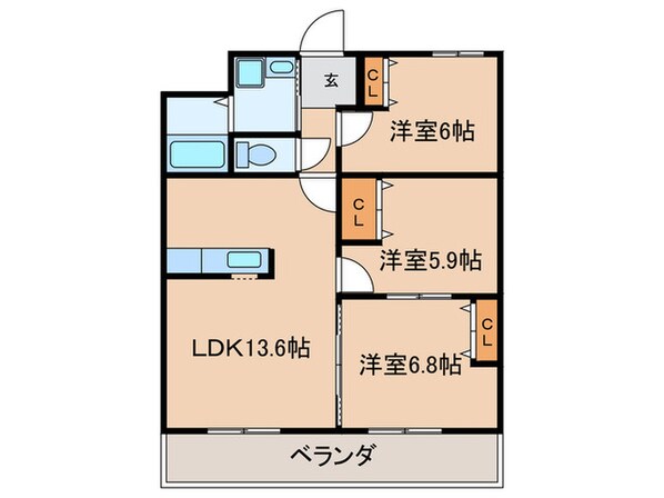 ソレイユⅠの物件間取画像